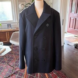 NWOT Ralph Lauren Navy Peacoat